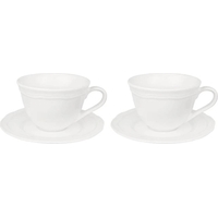 Product Casa Domani Florence Scallop S/2 Σετ Φλιτζάνια & Πιατάκια Espresso Λευκό 90ml base image