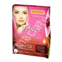 Product Karaver Αποτριχωτικές Ταινίες Προσώπου Velvet Face With Almond Oil 20τμχ & 3 Μαντηλάκια base image