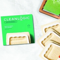Product Cleanlogic Sustainable Back ScruBBer With Handles Set of 3 Natural base image