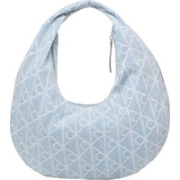 Product Calvin Klein Women's Large Emblem All Over Print Denim Hobo Bag Blue base image