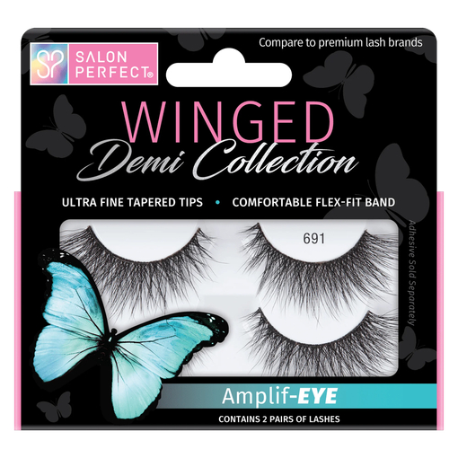 Product Salon Perfect 2 Ζευγάρια Βλεφαρίδες Μετρίου Όγκου Winged Lash 691 - Μαύρες base image