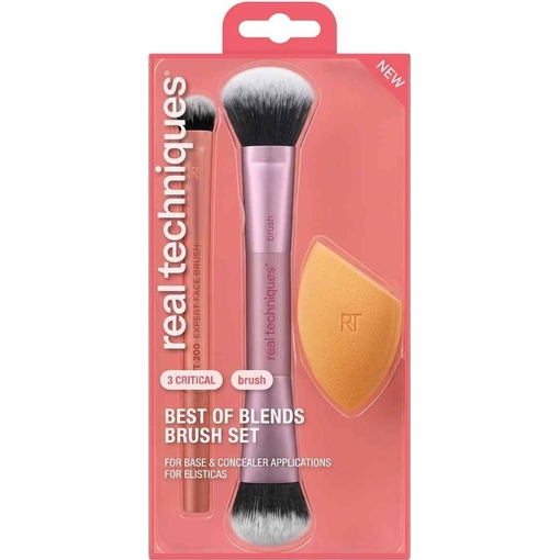 Product Real Techniques Best Of Blends Set Σετ Πινέλων Μακιγιάζ Και Σφουγγαράκι Για Βάση 3τμχ base image