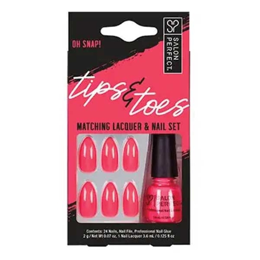 Product Salon Perfect Tips & Toes Matching Lacquer and Nail Set - Oh Snap! base image