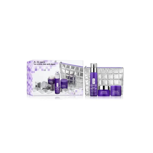 Product Clinique Women's Cream A+ De-Agers Gift Set: Smart Clinical Repair™ Wrinkle Correcting Serum 30ml & Smart Clinical Repair™ Wrinkle Correcting Eye Cream 15ml & Smart Clinical Repair™ Wrinkle Correcting Cream 15ml & Necessaire base image