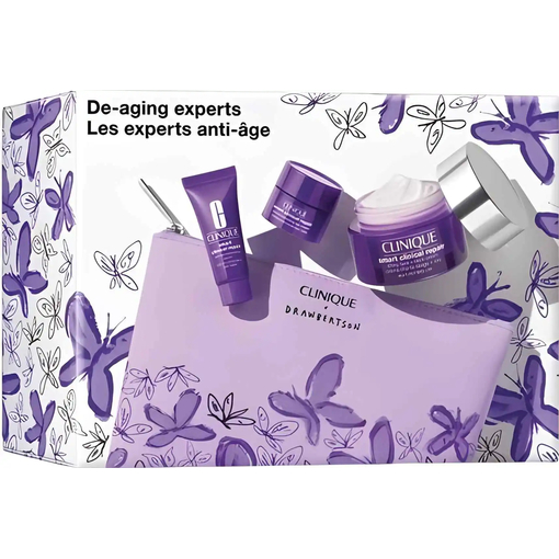 Product Clinique De-Aging Experts Skincare Anti-Aging Set: Clinique Smart Clinical Repair 10 ml + Clinique Smart Clinical Repair 50 ml + Clinique Smart Clinical Repair 5 ml + Toiletry Bag base image