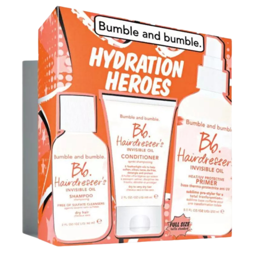 Product Bumble and bumble Women's Hydration Heroes Gift Set: Hairdresser's Invisible Oil Hydrating Shampoo & Conditioner & Heat/UV Protective Hair Primer base image