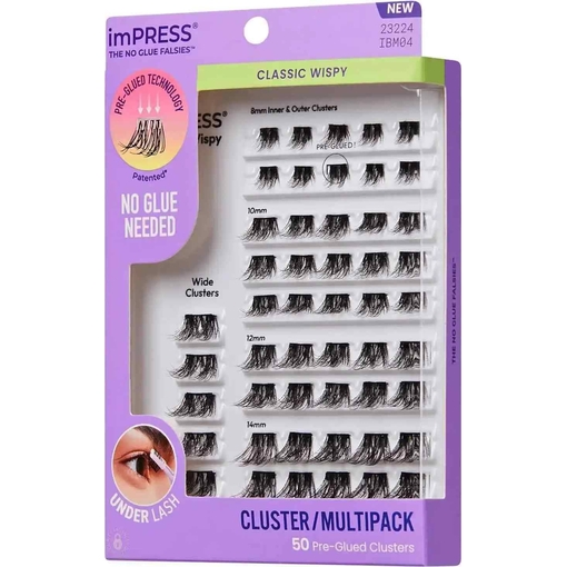Product Kiss imPRESS Pre-glued Cluster Multi 05 Ψεύτικες Βλεφαρίδες 20 Τεμάχια - 05 base image