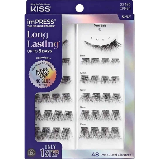 Product Kiss imPRESS Pre-glued Long Lasting Multi 04 Ψεύτικες Βλεφαρίδες 1 Ζευγάρι - 04 base image