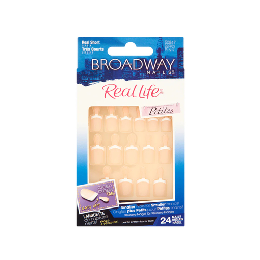 Product Broadway Artificial Nails Nails Real Life Petite Pink Nail Kit base image