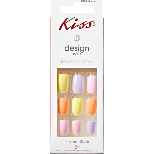 Product Kiss Design Nails Crayons Ψεύτικα Νύχια 28 Τεμάχια - Crayons base image