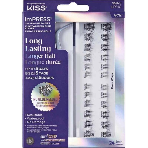 Product Kiss imPRESS Press-on Long Lasting 01 Ψεύτικες Βλεφαρίδες 1 Ζευγάρι - 01 base image