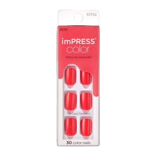 Product Kiss imPRESS Color Press-on Manicure - Corally Crazy base image