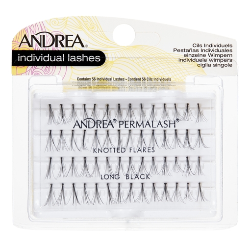 Product Andrea Stacked Individual Eye Lashes Flares Long Black base image