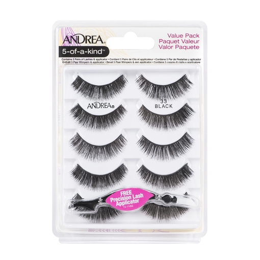 Product Andrea Five Pack Lashes #33 (Συσκευασία 5 Ζευγαριών) base image