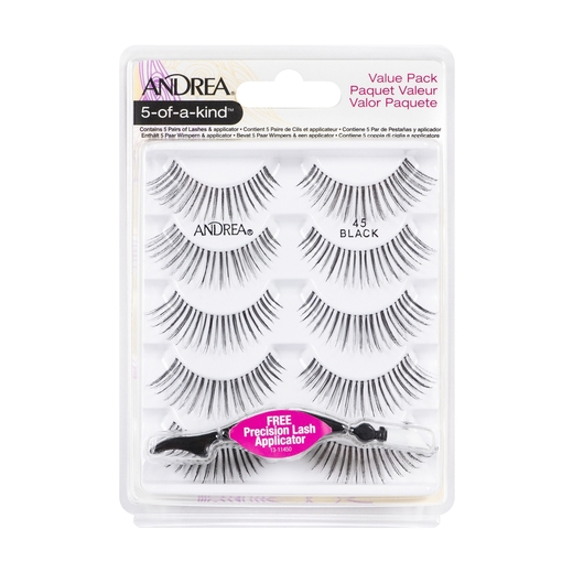 Product Andrea Five Pack Lashes #45 (Συσκευασία 5 Ζευγαριών) base image