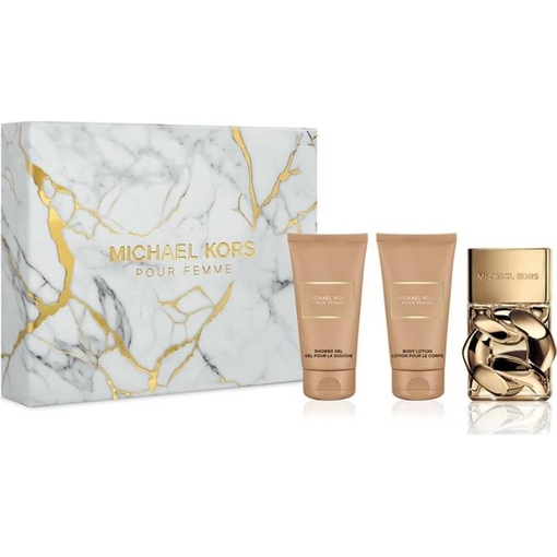 Product Michael Kors Pour Femme Women's Fragrance Set: Eau de Parfum 100ml + Shower Gel 100ml + Body Lotion 50ml base image