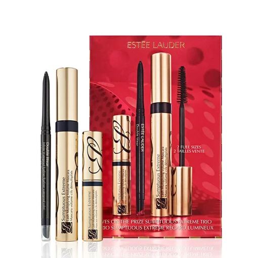 Product Estee Lauder Σετ Μασκαράς 3 Τεμάχια The Eyes On The Prize Trio Set: Sumptuous Extreme Lash Multiplying Volume Mascara 8ml + 2.8ml - Extreme Black + Double Wear Infinite Waterproof Eyeliner 1.2g - Blackened Onyx base image