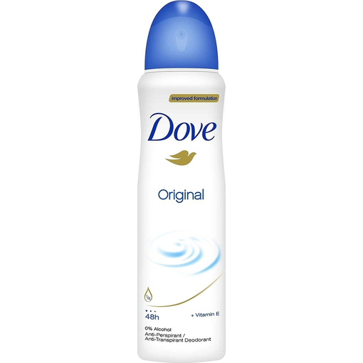 Product Dove Original with Vitamin E Deodorant 48h in Spray 150ml base image