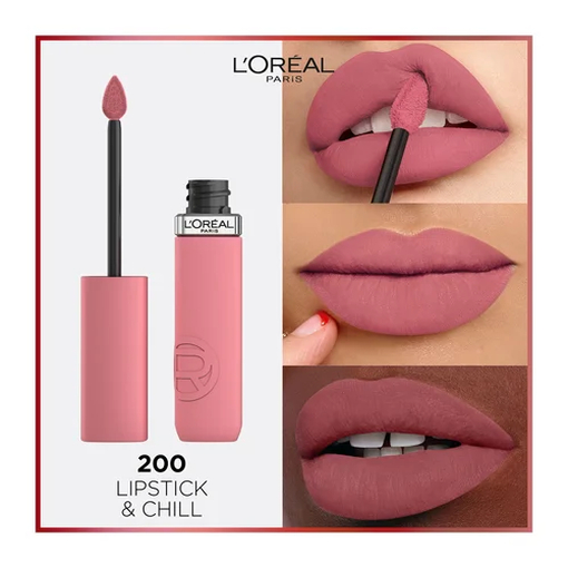Product L'Oreal Κραγιόν Υγρό Ματ Infallible Matte Resistance 5ml | Απόχρωση 200 Lipstick & Chill base image