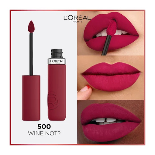 Product L'Oreal Κραγιόν Υγρό Ματ Infallible Matte Resistance 5ml | Απόχρωση 500 Wine Not? base image