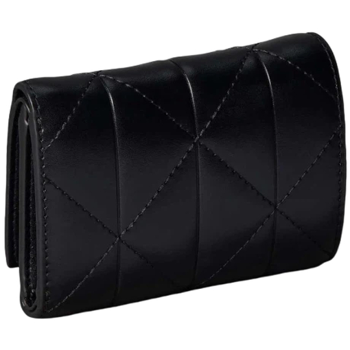 Product Calvin Klein Γυναικείο Μικρό Πορτοφόλι Quilted Flap Zip Around Μαύρο base image