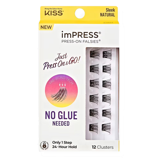 Product Kiss Impress Press-on Lash Extensions Multipack 12 Units - 02 Classy Natural base image