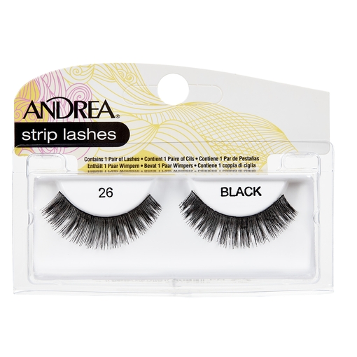 Product Andrea Strip Lashes #26 Black base image