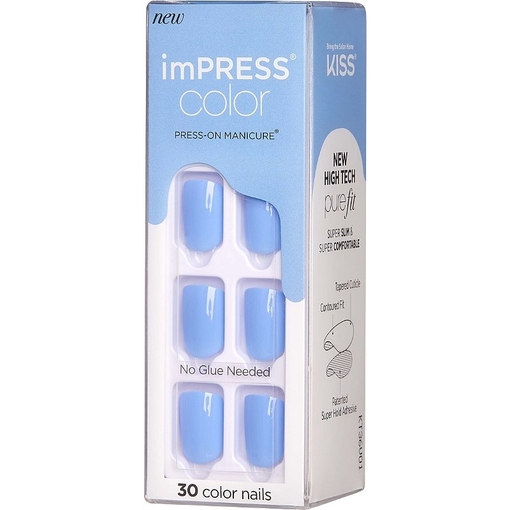 Product Kiss imPRESS Color Press-on Manicure - Baby Why so Blue base image
