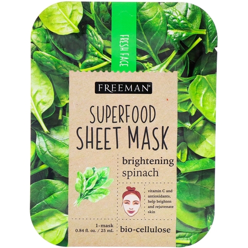 Product Freeman Beauty Superfood Sheet Mask Brightening Spinach 25ml base image