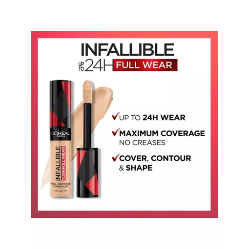 Product L'Oreal Paris Liquid Concealer for Eyes Infallible 24H More Than Concealer 11ml | Απόχρωση 324 Oatmeal base image