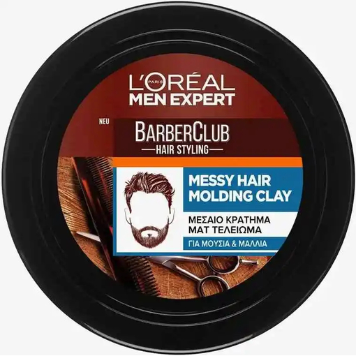 Product L'Oreal Men Expert Barber Club Messy Hair Molding Clay Πηλός Μαλλιών 75ml base image