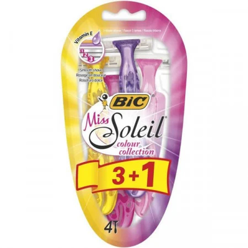 Product BIC Razor Blades Women's Miss Soleil Colour Collection 3+1pcs base image