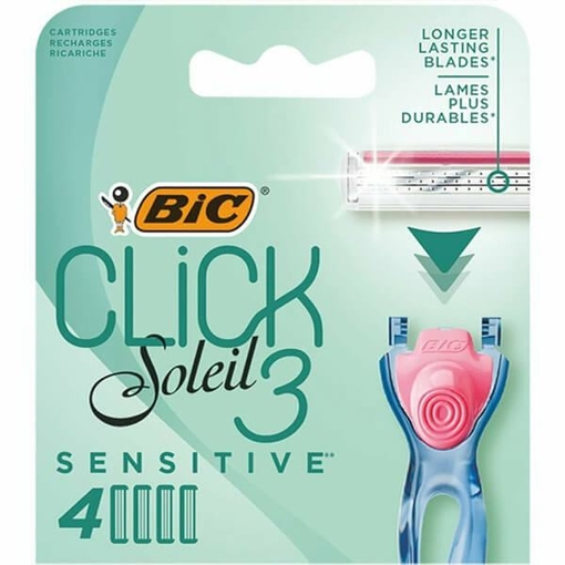 Product BIC Γυναικεία Ανταλλακτικά Ξυραφάκια Soleil Click 3 Sensitive 4τμχ base image