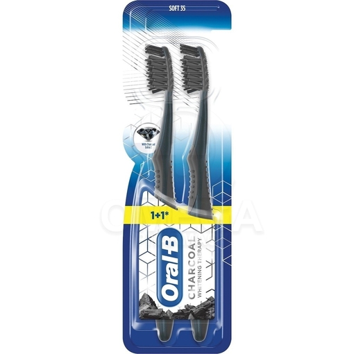 Product Oral-b Charcoal Whitening Therapy Soft 35 Toothbrush for Whitening 2pcs base image