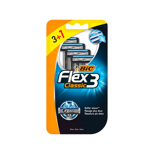 Product BIC Ξυραφάκια Αντρικά Flex 3 Classic 3+1τμχ base image