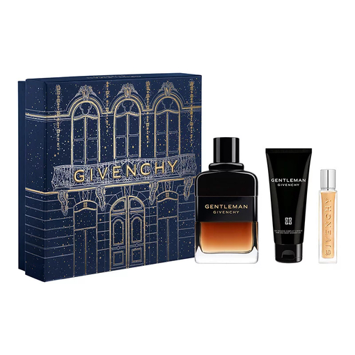 Product Givenchy Men's Fragrance Set Gentleman Reserve Privee Gift Set: Eau de Parfum 100ml & Eau de Parfum Showergel 75ml & Eau de Parfum Travel Spray 12.5ml base image