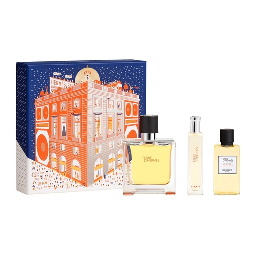 Product Hermès Ανδρικό Άρωμα Terre D’Hermès Pure Perfume 75ml + Travel Size 15ml + Shower-Gel 40ml base image