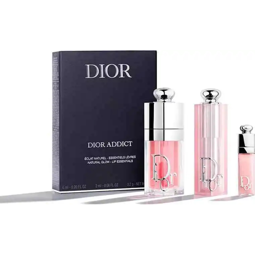 Product Dior Addict Lip Glow Oil & Lip Maximizer Set Lip Makeup Set: Dior Addict Lip Glow 001 Pink 3.2g + Dior Addict Lip Glow Oil 001 Pink 6ml + Mini Dior Addict Lip Maximizer 001 Pink 2ml base image