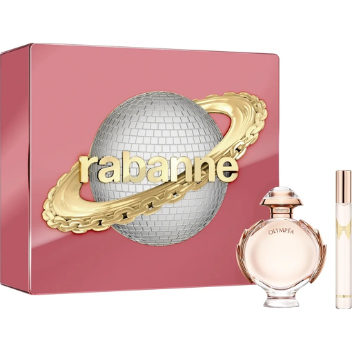 Product Rabanne Olympea Women's Fragrance Set: Eau de Parfum 50ml & Mini Travel Spray 10ml base image