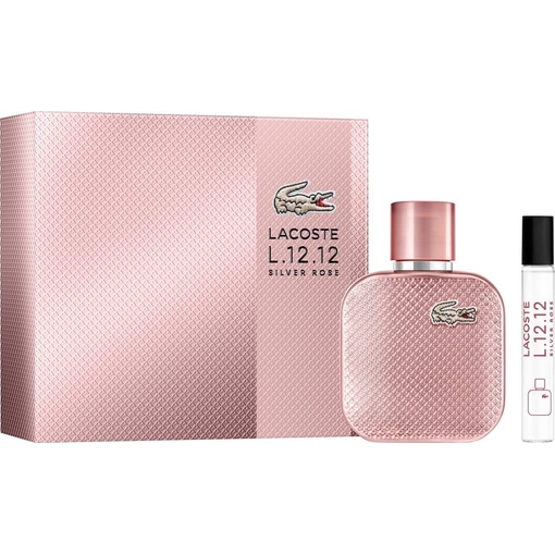 Product Lacoste L.12.12 Silver Rose Women's Fragrance Set Eau de Parfum 50ml & Travel Size 7.5ml base image