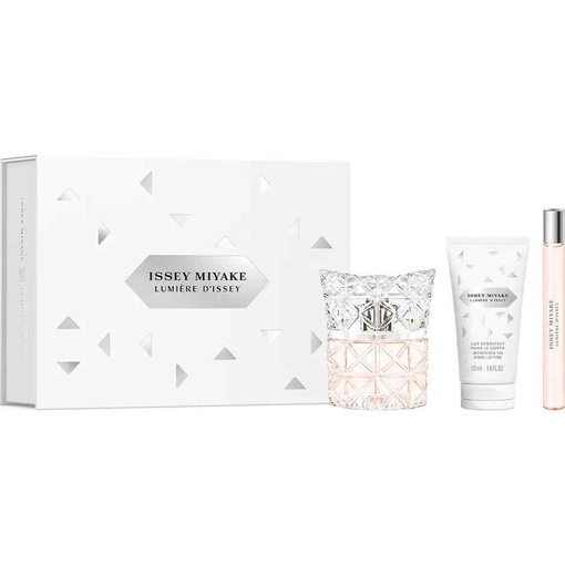 Product Issey Miyake Lumière d'Issey Limited Edition Gift Set for Women: Eau de Parfum 50ml & Body Lotion 50ml & Eau de Parfum Travel Size 10ml base image