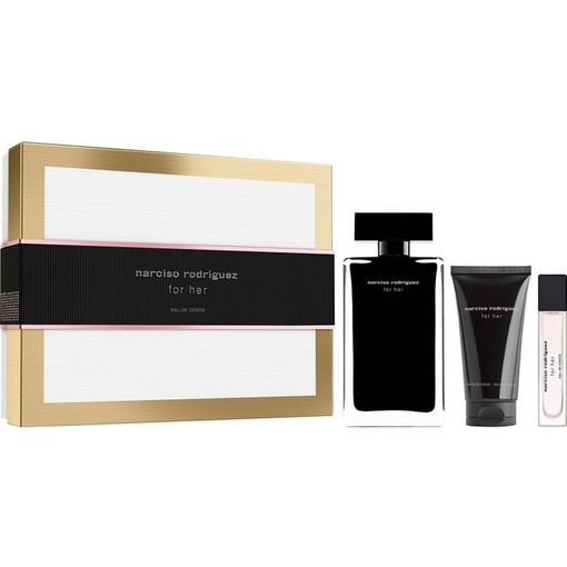 Product Narciso Rodriguez For Her Women's Fragrance Set: Eau de Toilette 100ml & Eau de Toilette Travel Size 10ml & Body Lotion 50ml base image
