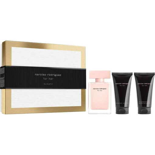 Product Narciso Rodriguez For Her Coffret Christmas Gift Set Women's Fragrance Set: Eau de Parfum 50ml & Body Lotion 50ml & Hand Cream 50ml base image