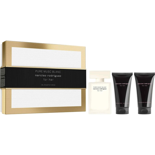 Product Narciso Rodriguez For Her Pure Musc Blanc Coffret Christmas Gift Set Women's Fragrance Set: Eau de Parfum Intense 50ml & Body Lotion 50ml & Shower Gel 50ml base image