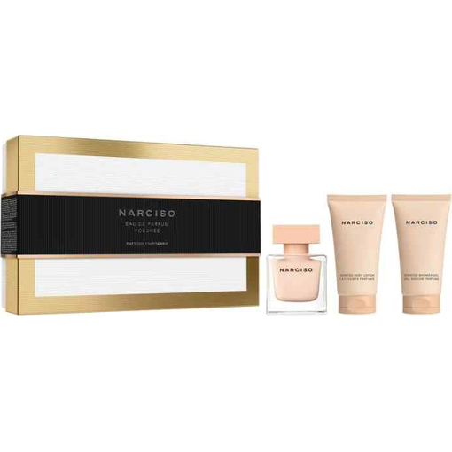 Product Narciso Rodriguez Narciso Poudrée Women's Fragrance Set: Eau de Parfum 90ml & Body Lotion 50ml & Eau de Parfum Travel Size 10ml base image