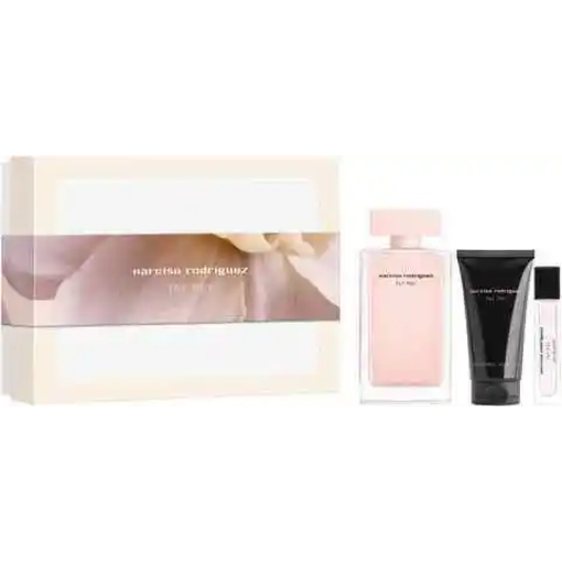 Product Narciso Rodriguez For Her Γυναικείο Άρωμα Σετ Eau De Parfum 100ml & Body Lotion 50ml & Travel Spray Mini 10ml base image