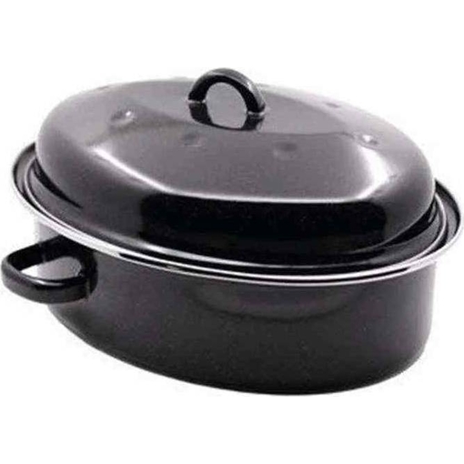 Product Beka Roasty Cook Oval Enamel Casserole 38cm - Black base image