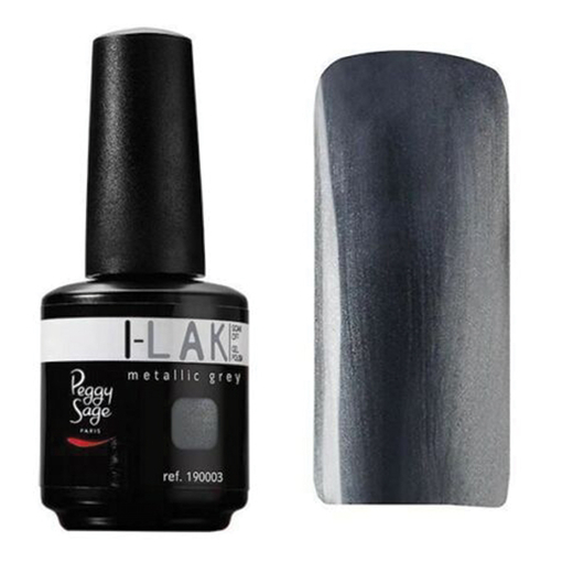 Product Peggy Sage Nails Gel I-Lak 15ml | Απόχρωση Metallic Grey base image