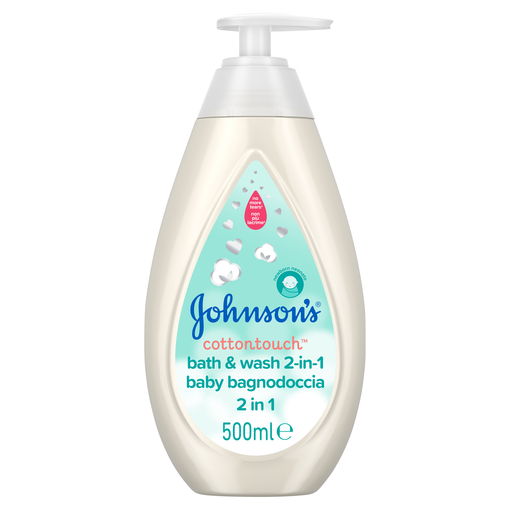 Product Johnson's Baby Αφρόλουτρο & Σαμπουάν 2-σε-1 CottonTouch 500ml base image