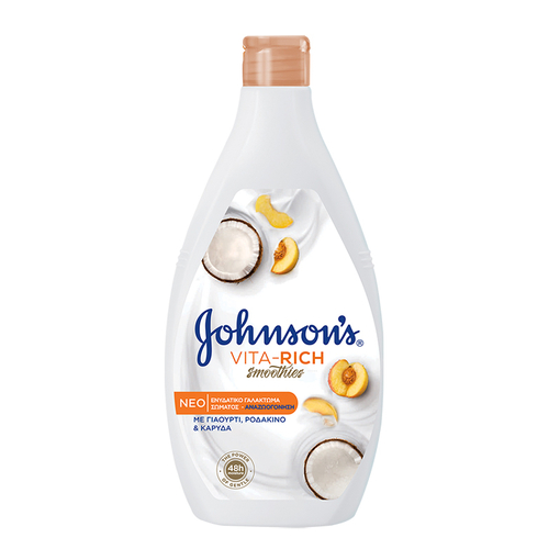 Product Johnson's Vita Rich Smoothies Γαλάκτωμα Σώματος με Γιαουρτι, Ροδάκινο και Καρύδα Body Lotion 400ml base image